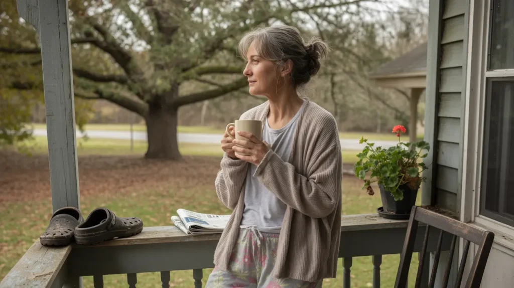Woman building a morning routine when life feels chaotic
