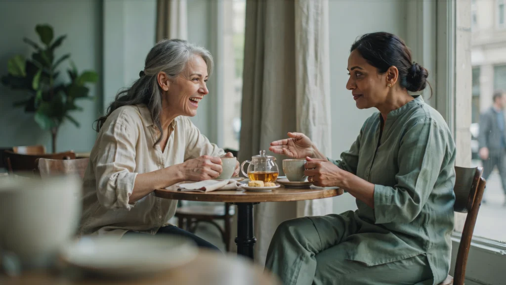 Women in community supporting each other through life transitions — just like the Thrive Hive.
