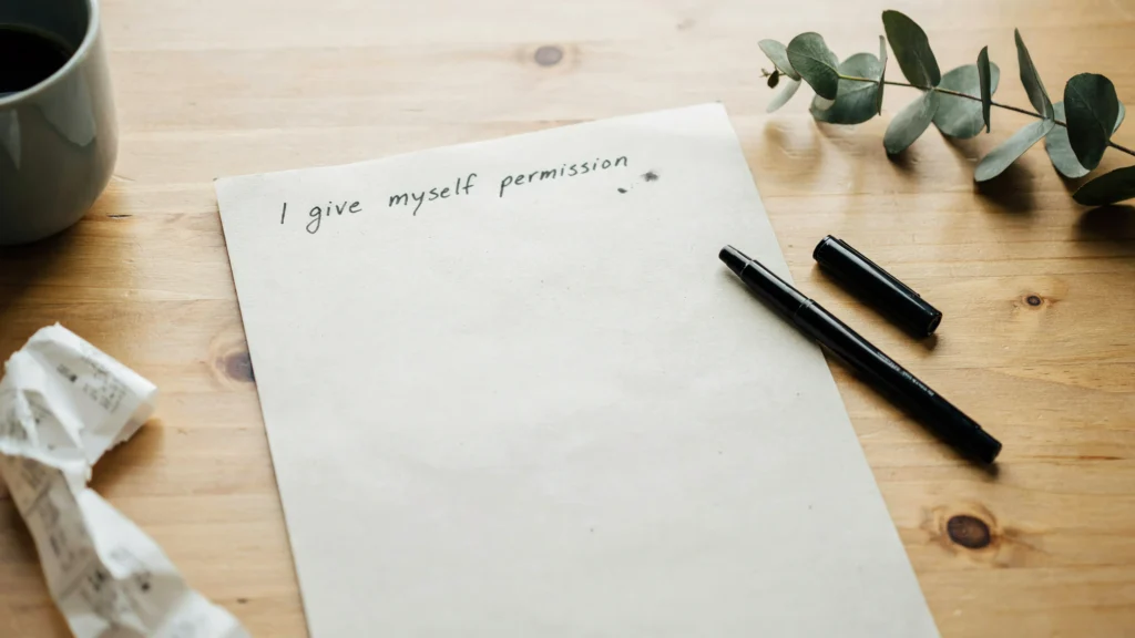 A  permission slip for women  ready to be filled out— a simple but powerful practice for naming what you want.